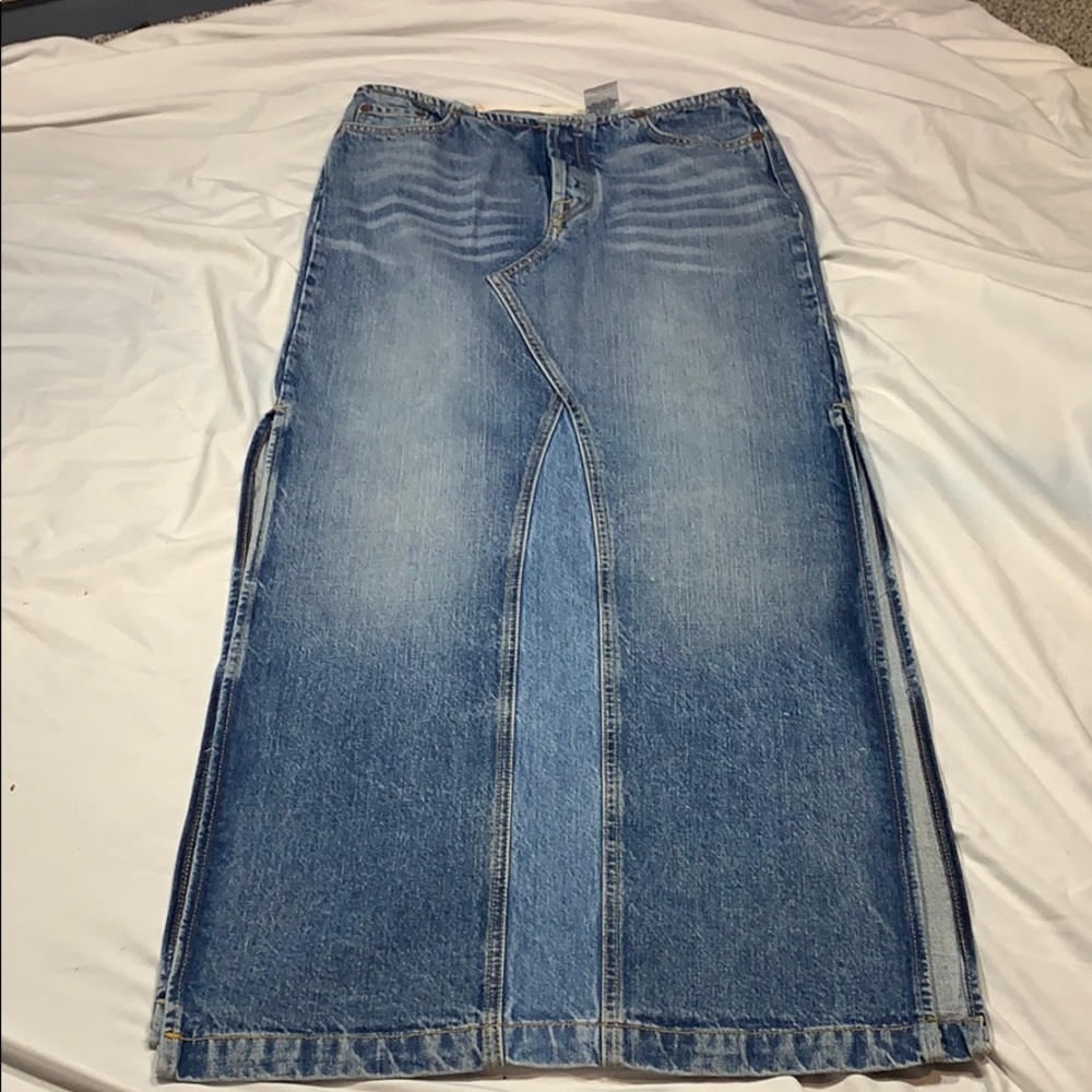 Vintage. Lucky Brand. Long jean skirt.